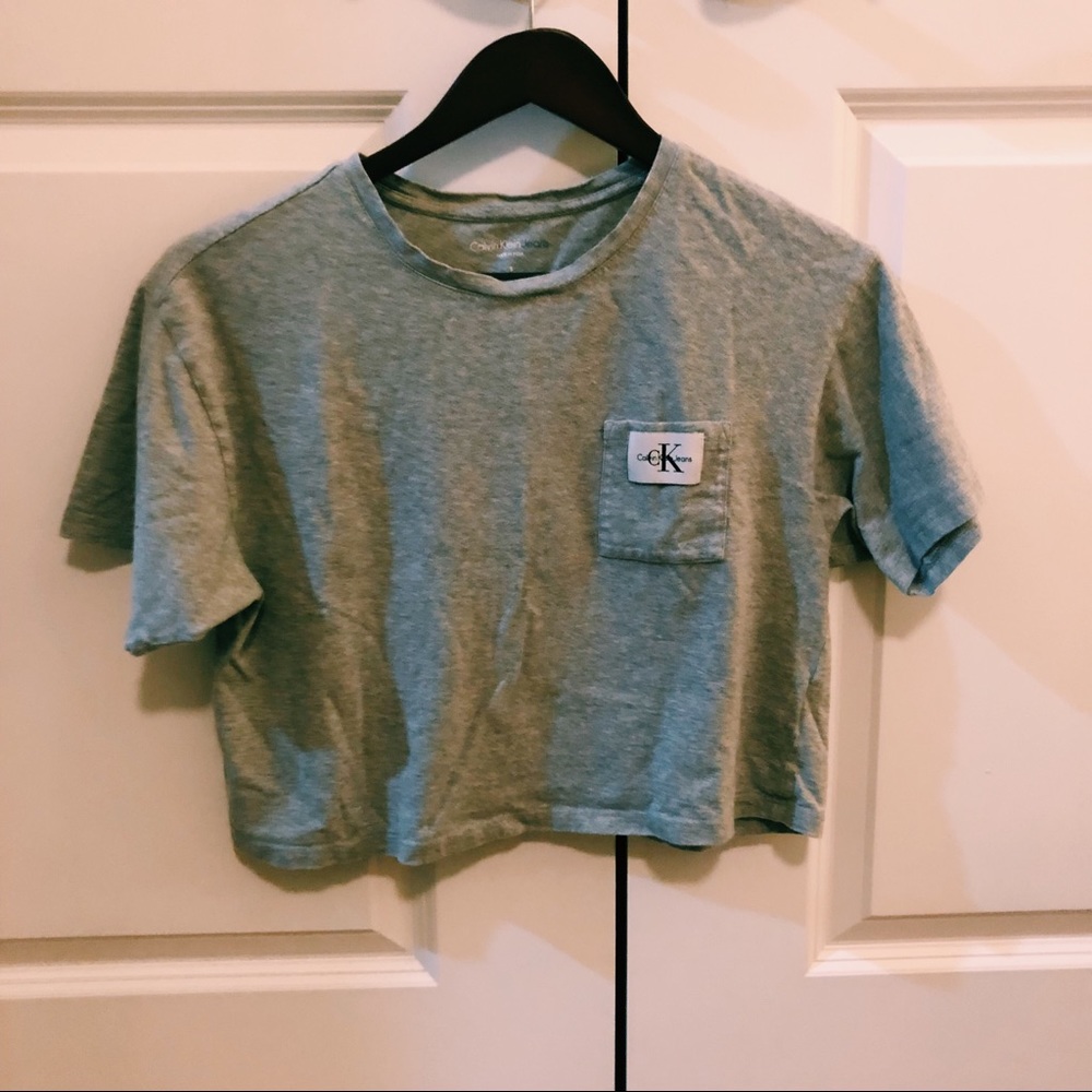 Calvin Klein Grey Crop Top